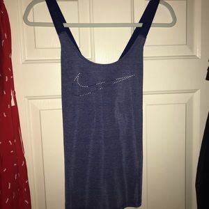 Women’s Nike cross back tank blue